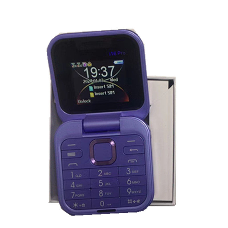 New i16pro Flip mini Mobile Phone i17pro Button Elderly Phone Dual SIM2G Foreign Language