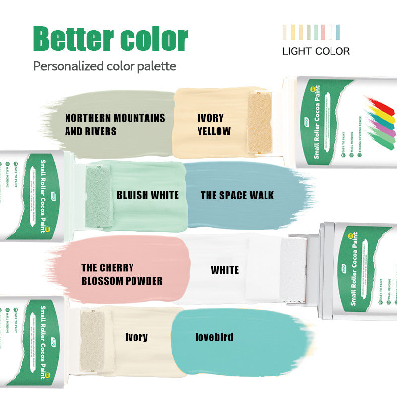 Small Roller Brush Paint Indoor Wall Coating White Wall Paint Odorless Self-Brushing Roller Paint White Wall Repair Latex Paint