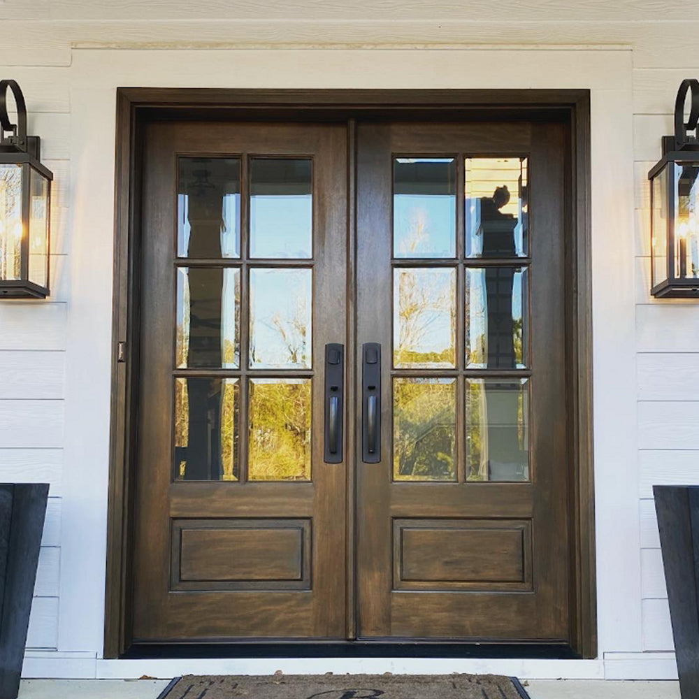 Latest Luxury Villa Design Solid Teak Wood Main Double Door China Classic Main Door Design Double Door
