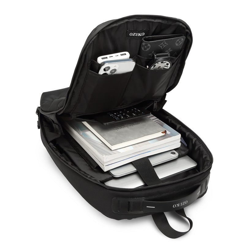 OZUKO Backpack Men's College Student Bag Lightweight Waterproof Large Capacity Casual Sports Computer Commuting Backpack