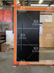 Modern Black Walnut Solid Wood Main Door Design Wooden Interior Room Door for Houses