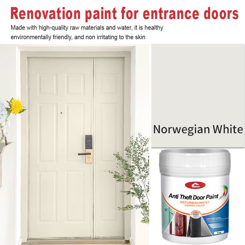 Anti-theft Iron Door Paint Metal Aluminum Alloy Iron Door and Window Renovation Color Change Rust-Proof Water-Based Paint Latex Paint