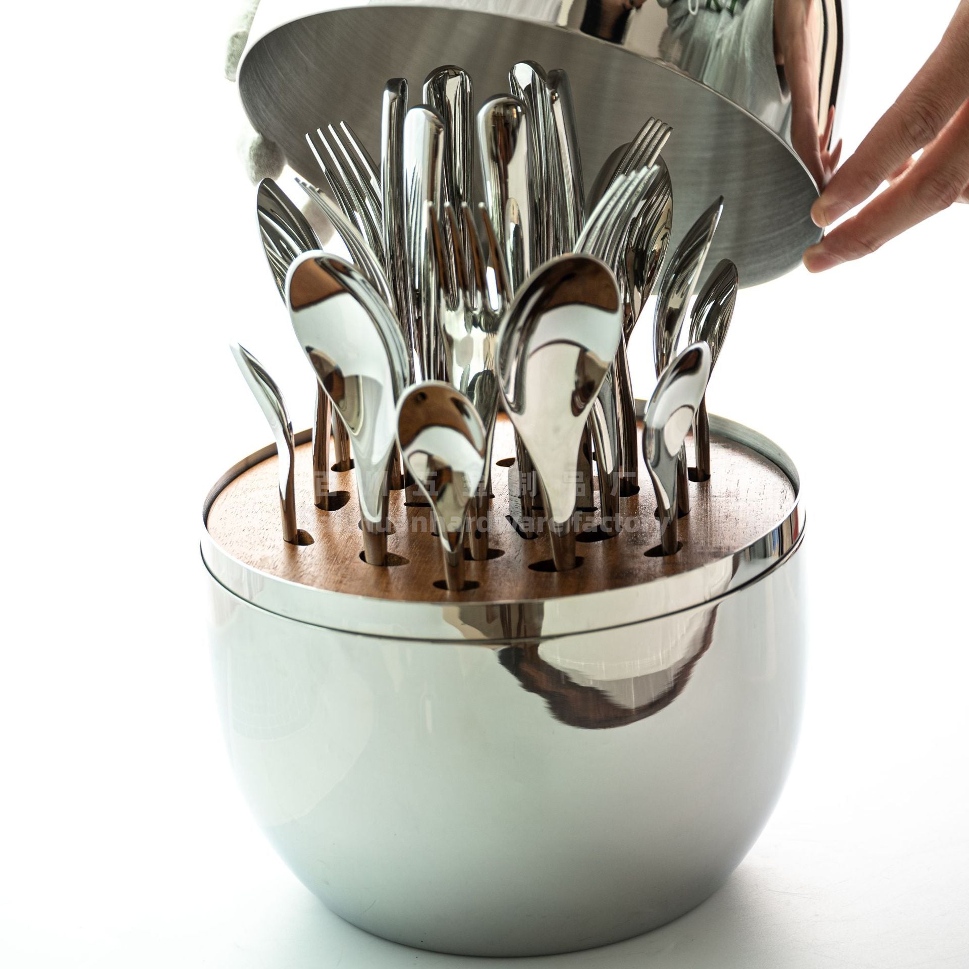 tablewareset Storage Golden Egg Stainless Steel24High-looking restaurant cutlery, forks and spoons set