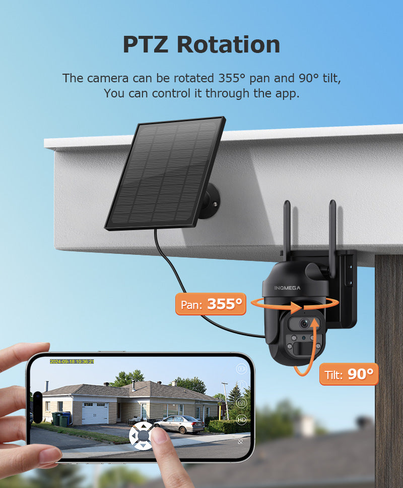 4G Solar Surveillance Camera Full Color Night Vision Network wif Low Power Gimbal Low Power Consumption Monitoring