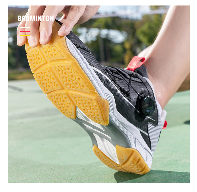 Men's Wear-Resistant Badminton Shoes Sports Shoes Large Size Couples Anti-Slip Shock Absorption Sneakers Women Breathable Lightweight Sports Shoes