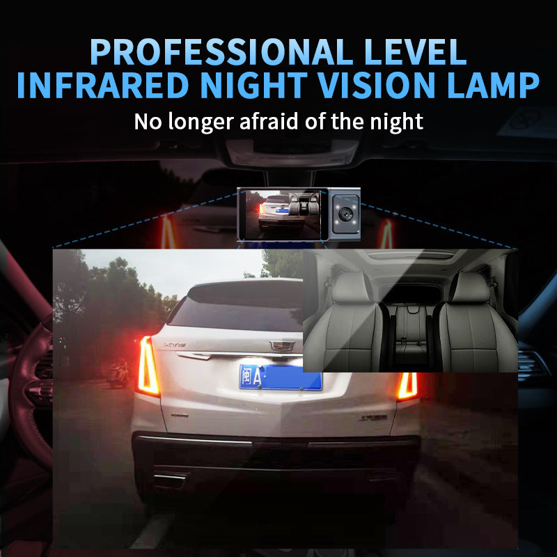 S4Driving Recorder Three-Record3Inch WIFI Vehicle-mounted surveillance night vision HD camera CarDvrCam