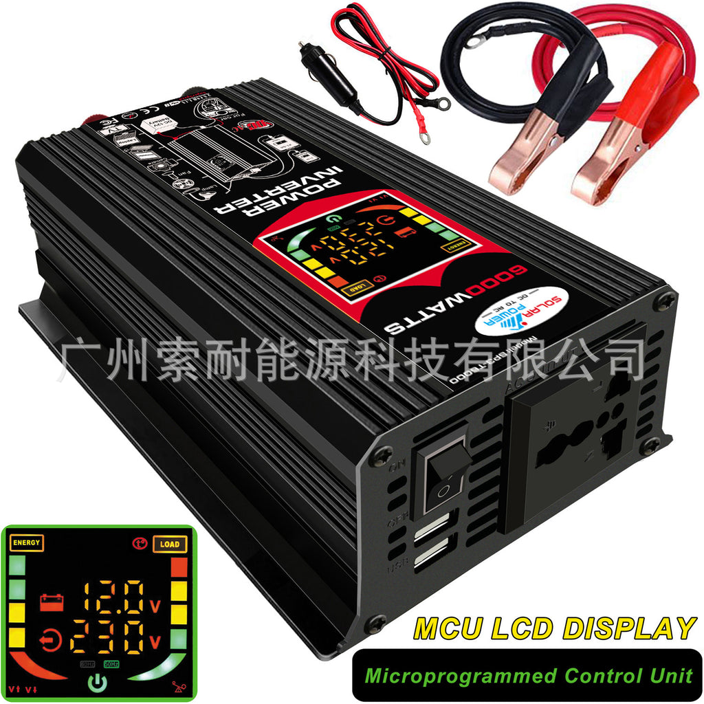 Tang Dynasty Three Car Inverter500W 12V Turn220V 110V Smart Display Screen Dual USB Mouth inverter