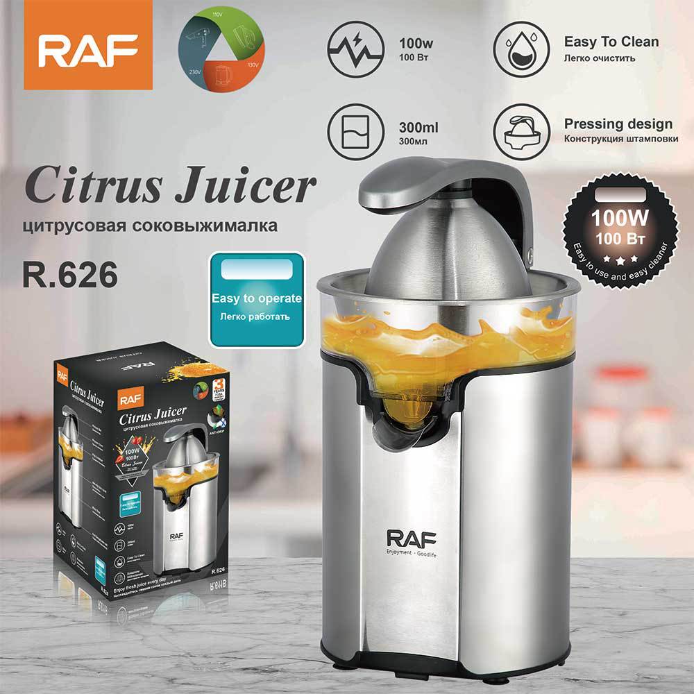 RAF European Standard Freshly Squeezed Pure Fruit Orange Juice Machine Fully Automatic Household Separator Freshly Squeezed Electric Orange Juice Machine