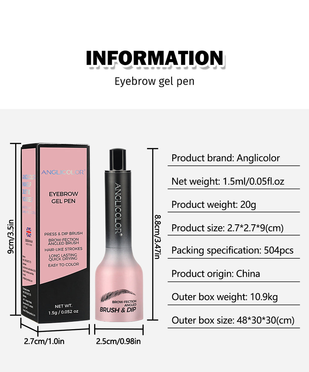 Hot-Selling Eyebrow Dye Cream Upgraded Version Press-Type Fine Brush Head Eyebrow Cream Waterproof Smudge-Proof Wild Eyebrow Pencil