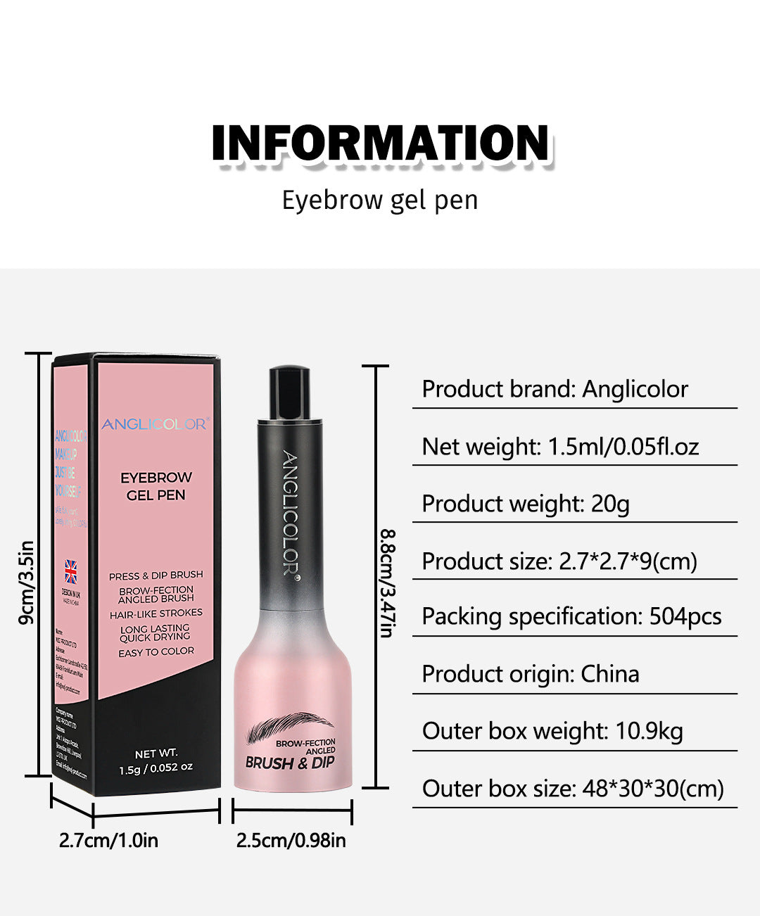 Hot-Selling Eyebrow Dye Cream Upgraded Version Press-Type Fine Brush Head Eyebrow Cream Waterproof Smudge-Proof Wild Eyebrow Pencil