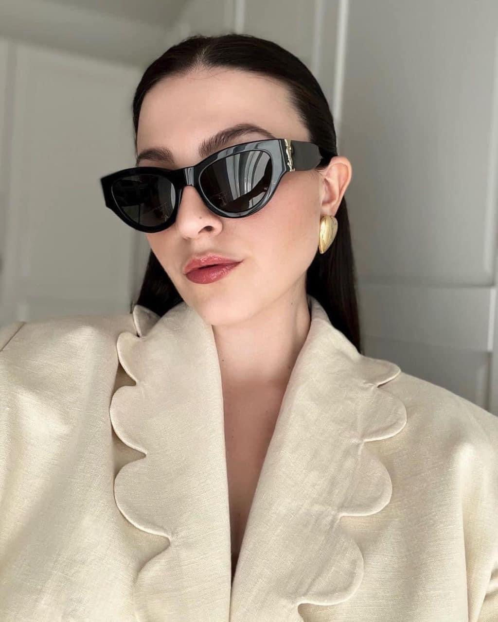 Park Caiying ROSE Same Style Sunglasses Versatile Fashionable Trendy Personality Street Style Sunglasses Wholesale6090