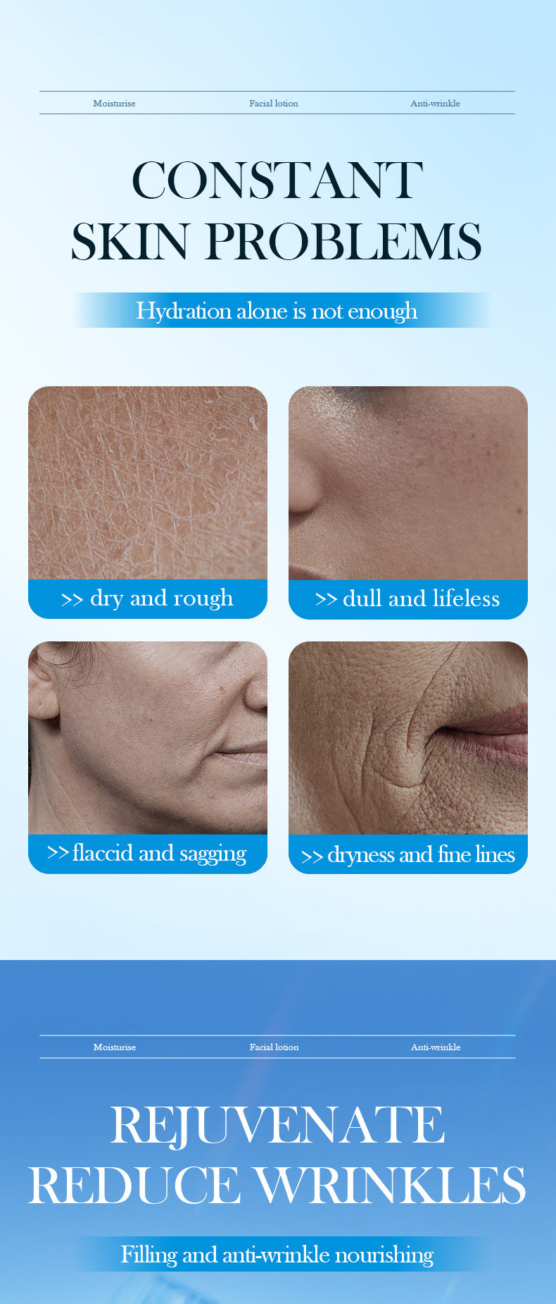 Hyaluronic Acid Face Cream SADOER8D Anti-wrinkle Hydrating Nourishing Face Cream Moisturizing and Rejuvenating  Foreign Trade Wholesale