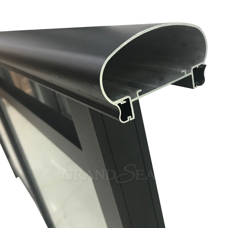 Factory Wholesale Price Matte Black Frame Stair Glass Railing Prices Design