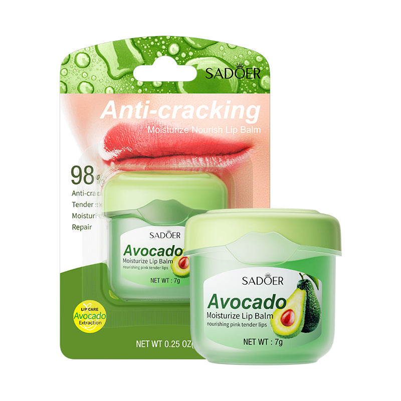 Lip Balm SADOER Honey Hydrating Avocado Anti-Dry Crack Peach Lip Mask  Wholesale