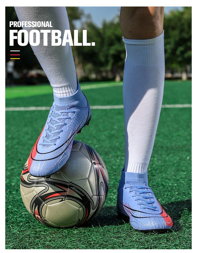 Comfortable football shoes for men and women, teenagers and students AG Spike TF Anti-Slip Breathable Turf Training Sneakers