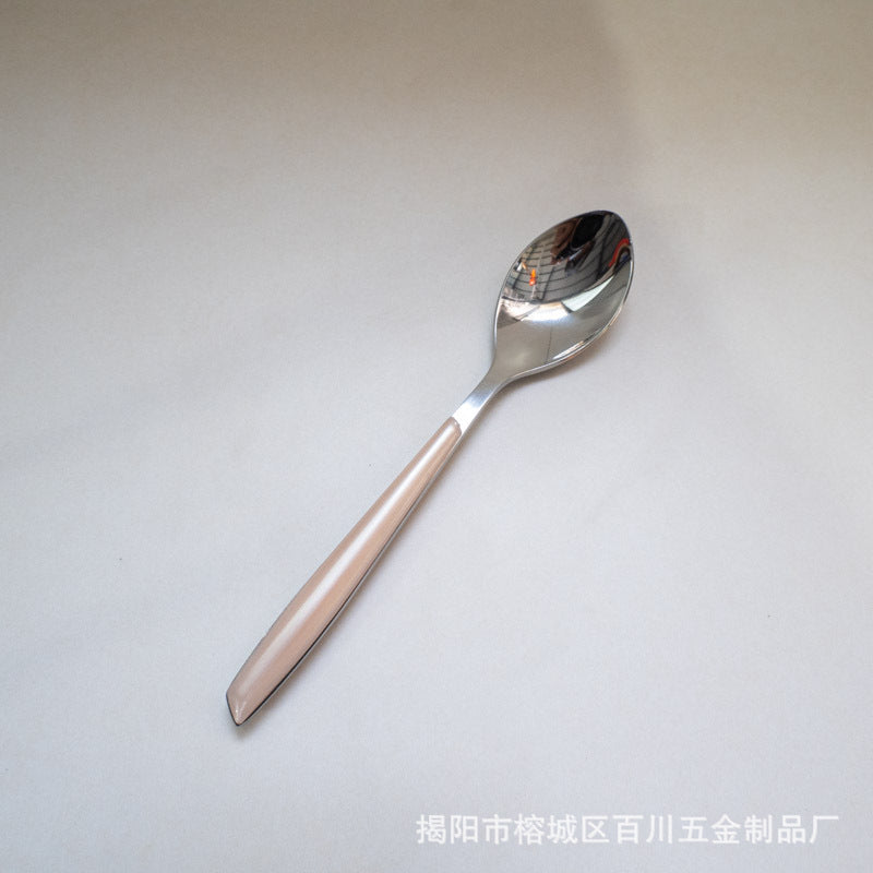 Square Handle High-End Thickened Stainless Steel Western Cutlery Hotel Knife Fork Spoon Set Cutlery Steak Knife Fork Wholesale Factory