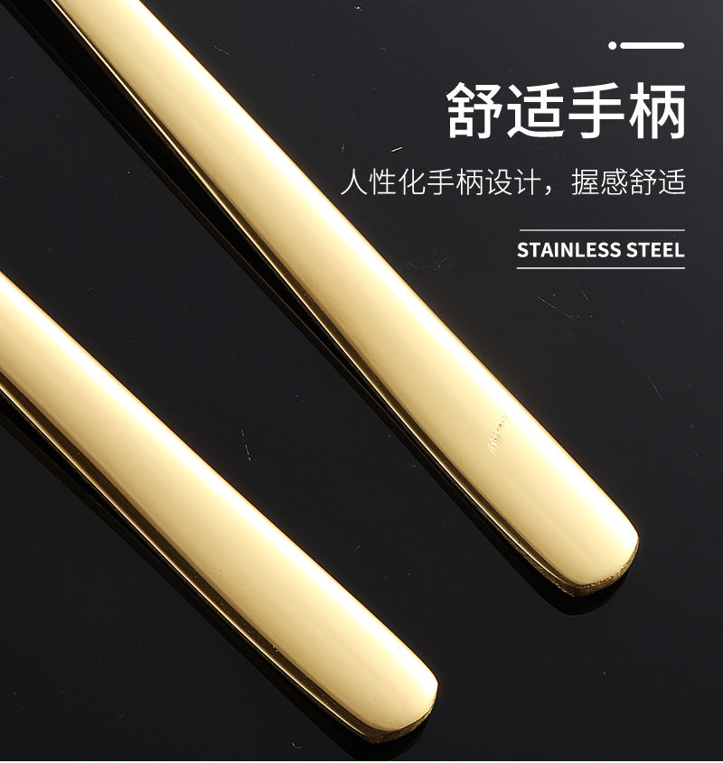 304Stainless Steel Tableware Student Cartoon Portable Tableware Set Work Outdoor Fork Spoon Chopsticks Three-piece Set