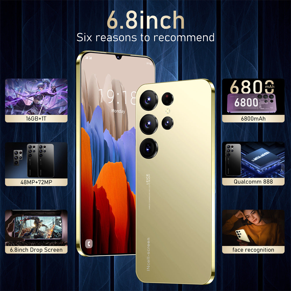 Mobile Phone S22Ultra+16+1T Memory Android Smartphone Ultra Large Screen Flagship Full Screen