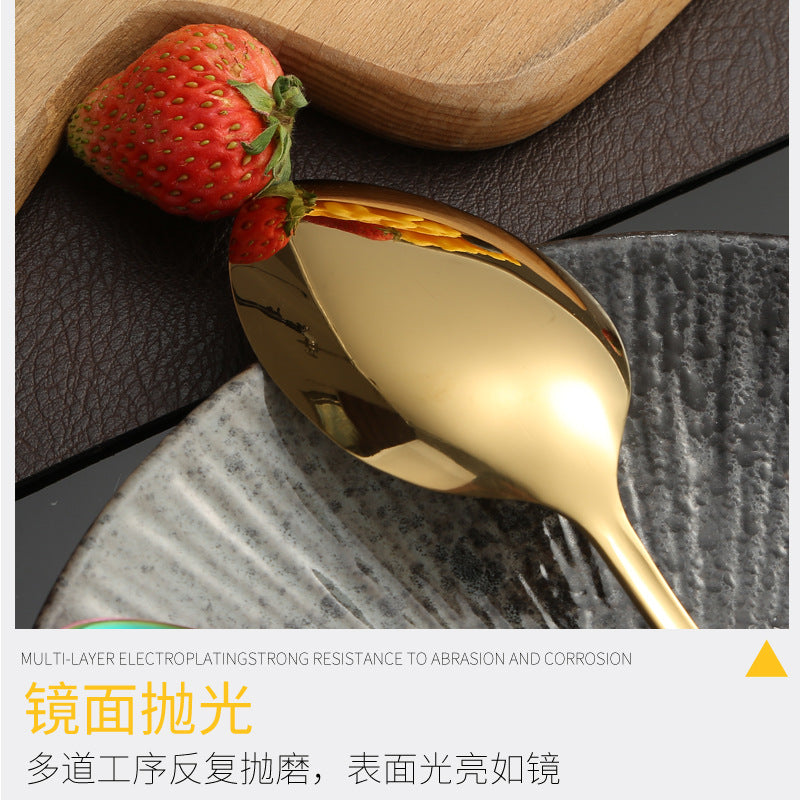 410Stainless Steel Cutlery Western Food Square Handle Knife Fork Spoon4Gift Set Cutlery Set Steak Knife Fork Spoon