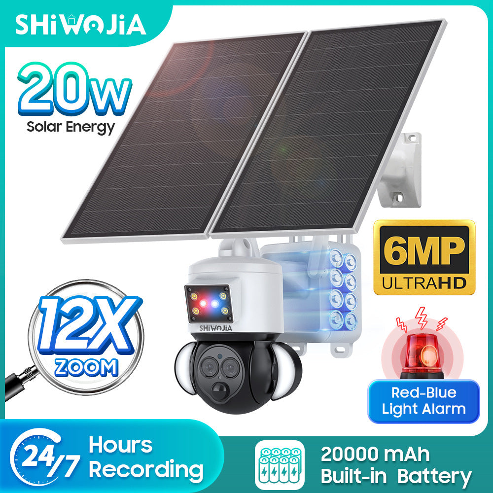 Exclusive Supply4G Solar-powered Camera12Zoom20W Solar Panel Camera24Hourly Continuous Recording
