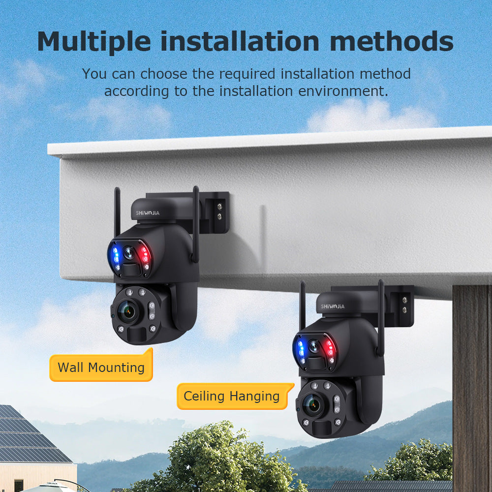 High Definition Bullet Camera36Optical Zoom Outdoor6MP Full Color Night Vision4G Wireless Solar Camera