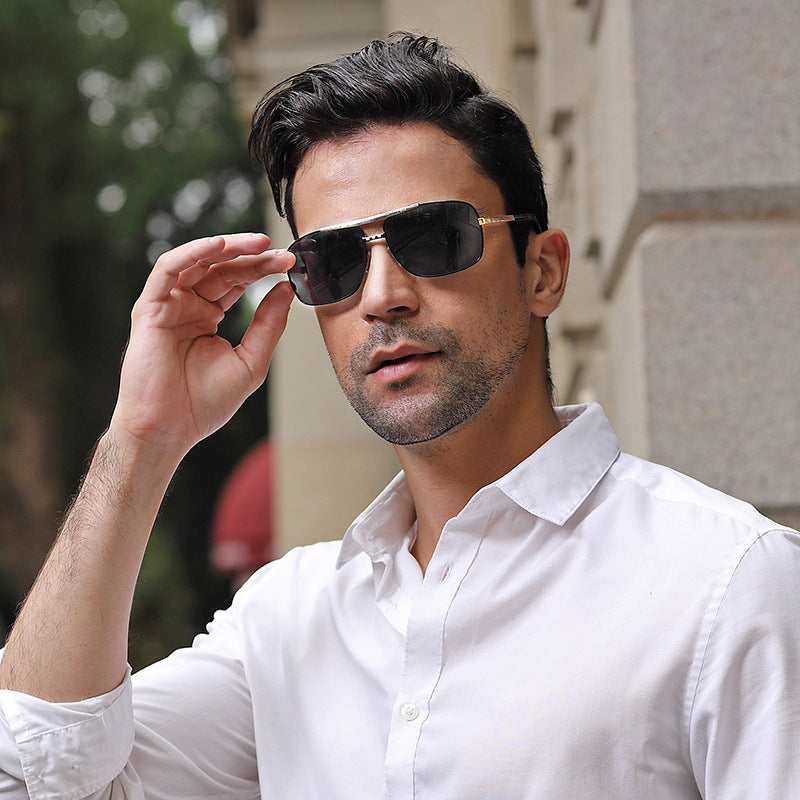 New style sunglasses for men ATTITUDE Vintage Square Frame Slingshot Sunglasses Trendy Men Street Style Fashion shades