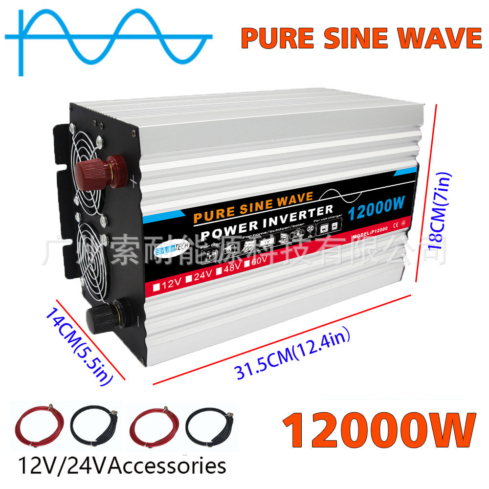 Pure Sine Wave Inverter Car Converter Car Inverter Power Supply DC12V/24V Turn AC110V/120V