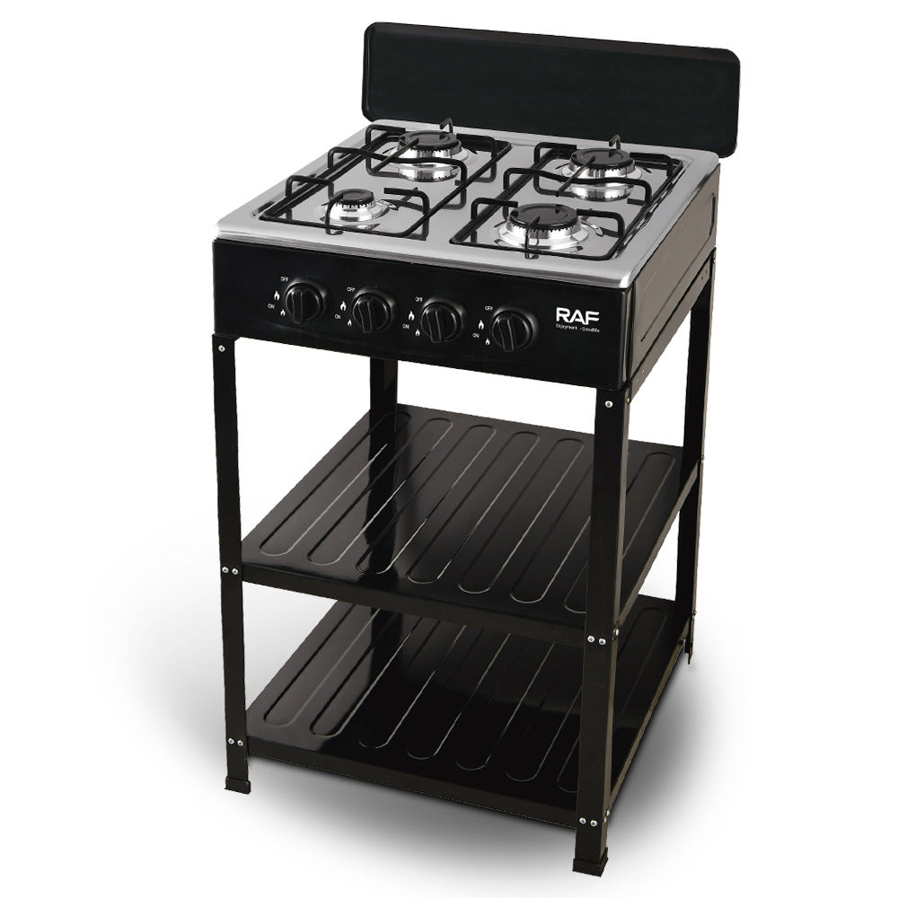 RAF Hot Sale Gas Four-Burner Stove Panel Household Low Energy Liquefied Gas Tabletop Flameout Protection Glass Rotating Flame