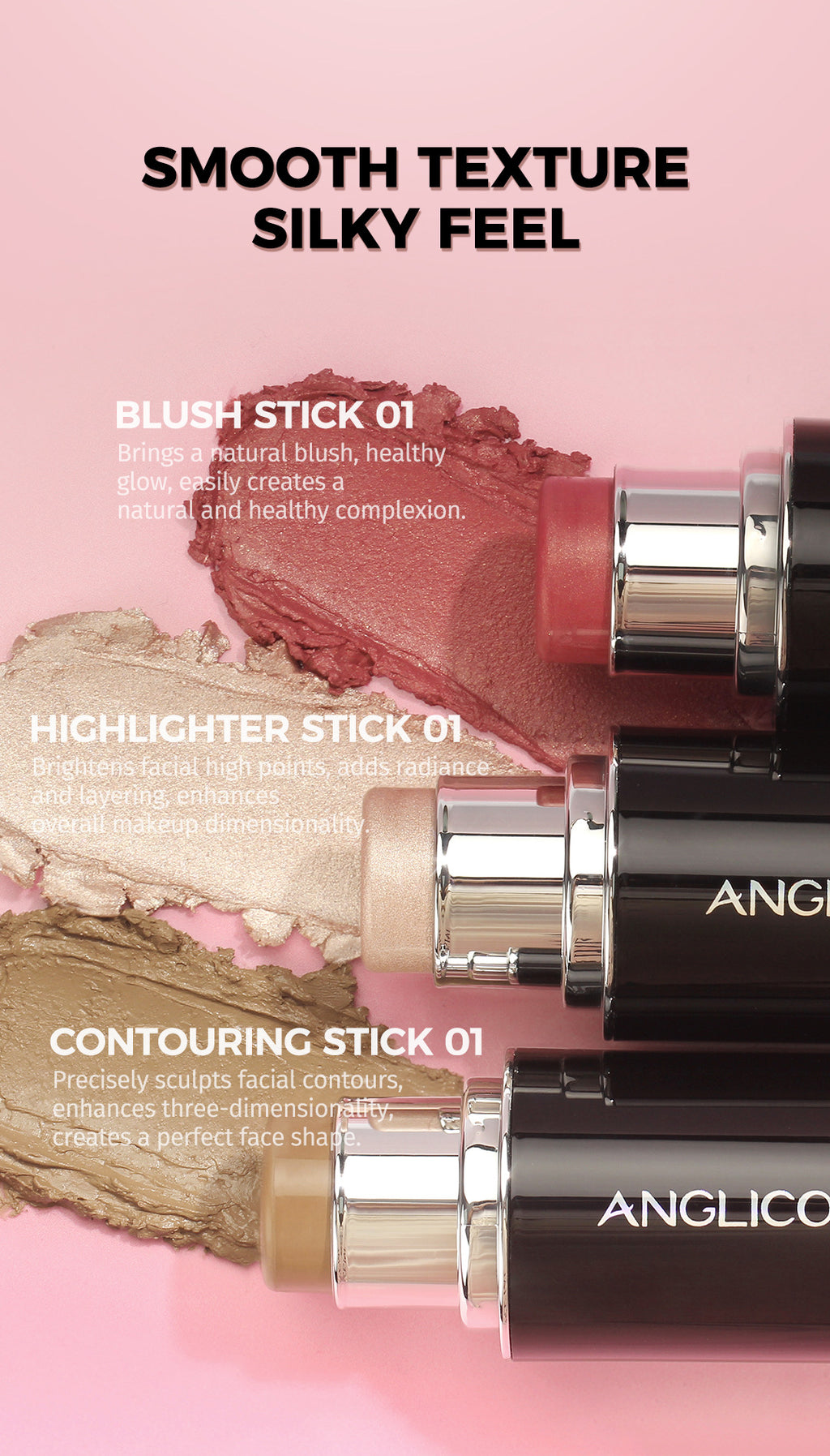 Highlight Contour Stick Concealer Natural Contouring All-in-One Highlight Blush Stick Wholesale