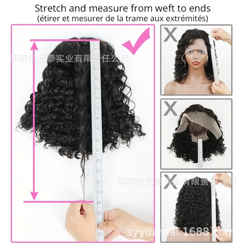 Curly Wig With BangsVirgin Human Hair Wig Bangs For Women