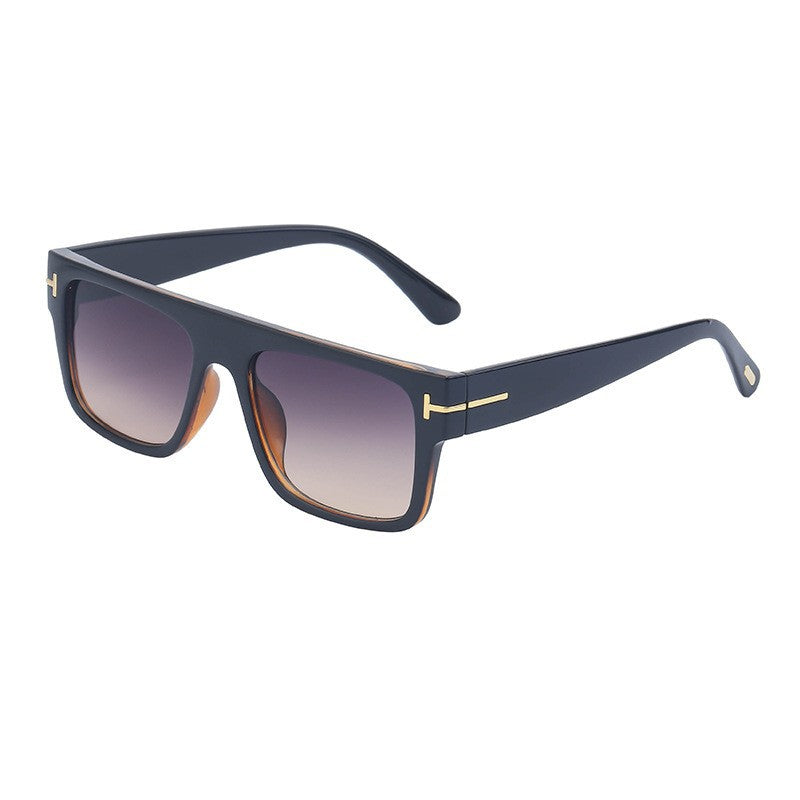 European and American retro women's sunglasses T Square Frame Sunglasses for Women Trendy Glasses Wholesale sunglasses