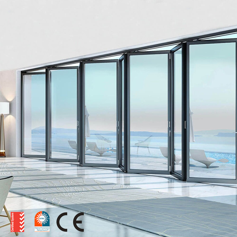 Standard Building Material Aluminum Sliding Door Tempered Glass Frameless Glass Sliding Doors Double Glass Door