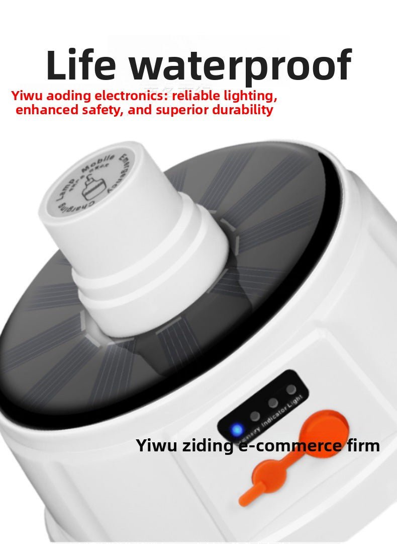 Solar Lamp LED Foldable Bulb Light Home Power Outage Emergency Light Tent Light Camping Light Night Market Stall Light