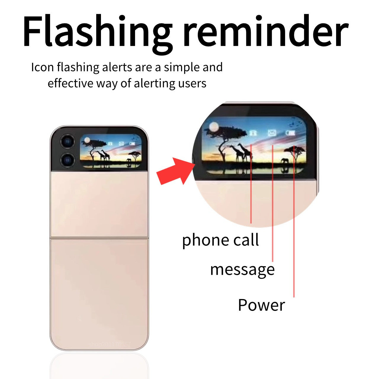 A70pro Flip phone non-smart small phone folding button2G Universal Mini Phone for Foreign Languages