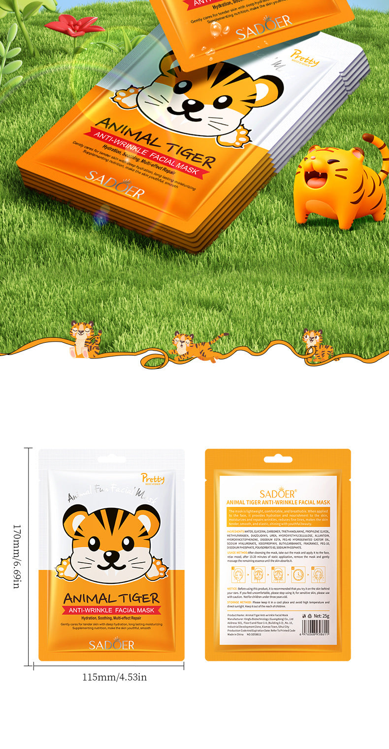 Animal Pattern Mask25g SADOER Hydrating and Moisturizing Skin Care Tablets for  Wholesale
