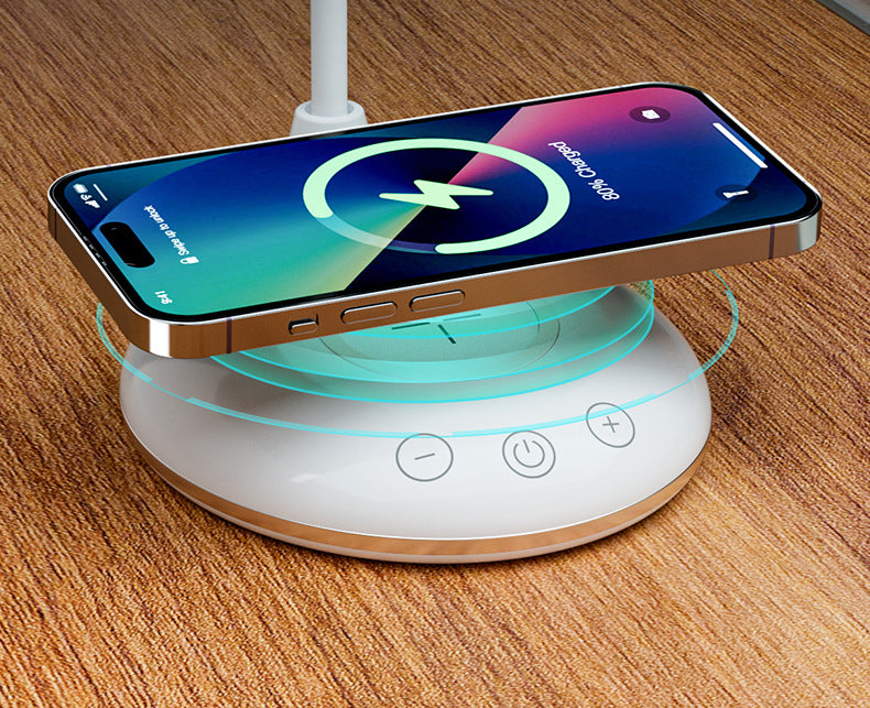 ledDeskLamp Study Bright Enough Foldable Touch15W Wireless Charging Bedroom Bedside Reading Lamp
