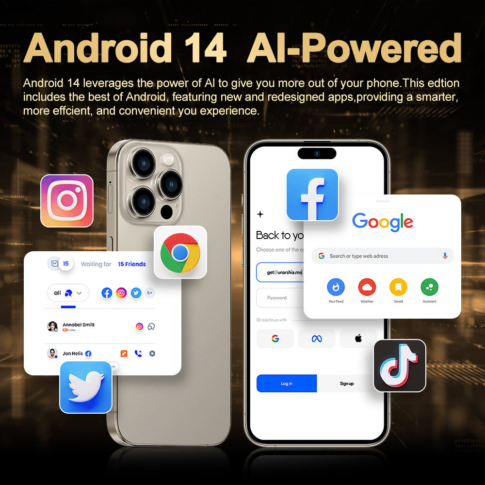 2025i16 ProMax Original Android Smartphone16+1T Shopee E-commerce