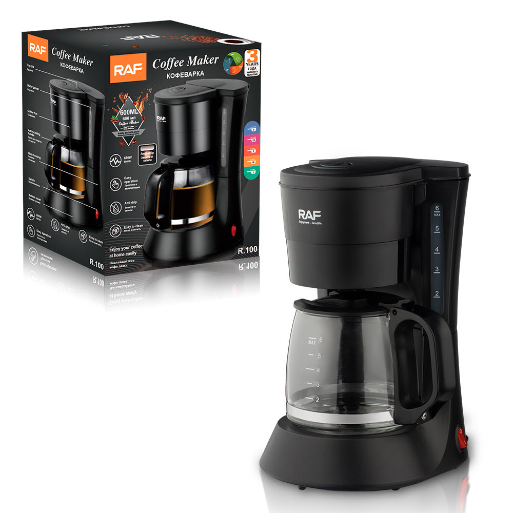 European Standard Drip Coffee Maker Household Fully Automatic Coffee Pot Drip Filter Insulation American Tea Office Tea Maker