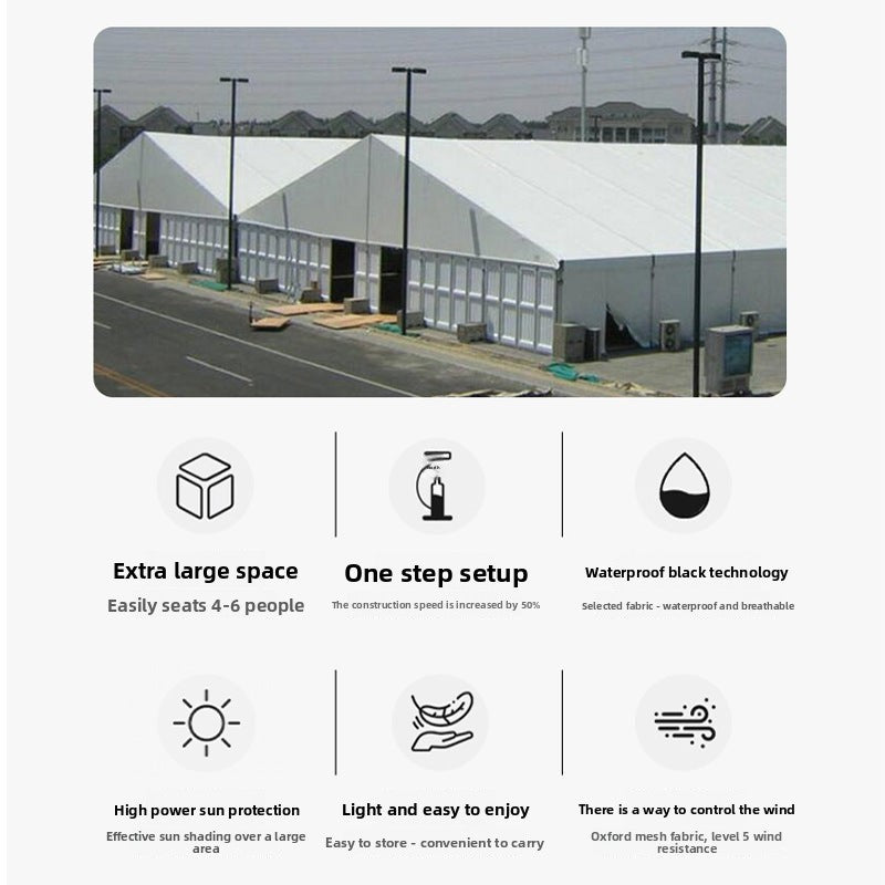 Advertising Tent Temporary Mobile Storage Tent Room Aluminum Alloy Event Tent Industrial Temporary Warehouse Tent