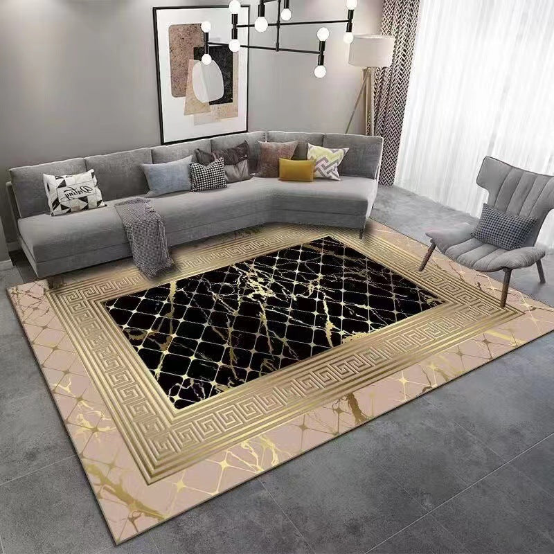 Wholesale Crystal Velvet Light Luxury Carpet Living Room Sofa Coffee Table Mat Modern Bedroom Carpet Home Full Carpet