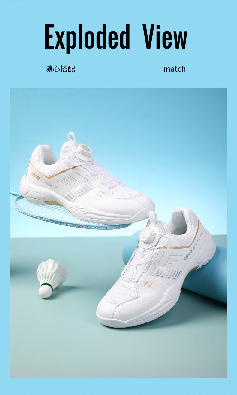 Large Size New Cushioning Anti-Slip Sneakers Breathable Table Tennis Shoes Low-Top Men's Professional Badminton Training Shoes
