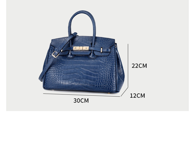 European and American New Style Platinum Bag Women Genuine Leather Handbag Fashion Women's Bag Crossbody Bag Niche Versatile Shoulder Bag Large Capacity
