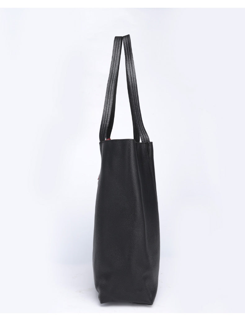 Lazy Style Tote Bag Large Capacity Underarm Shoulder Bag Casual Versatile Letter Bag
