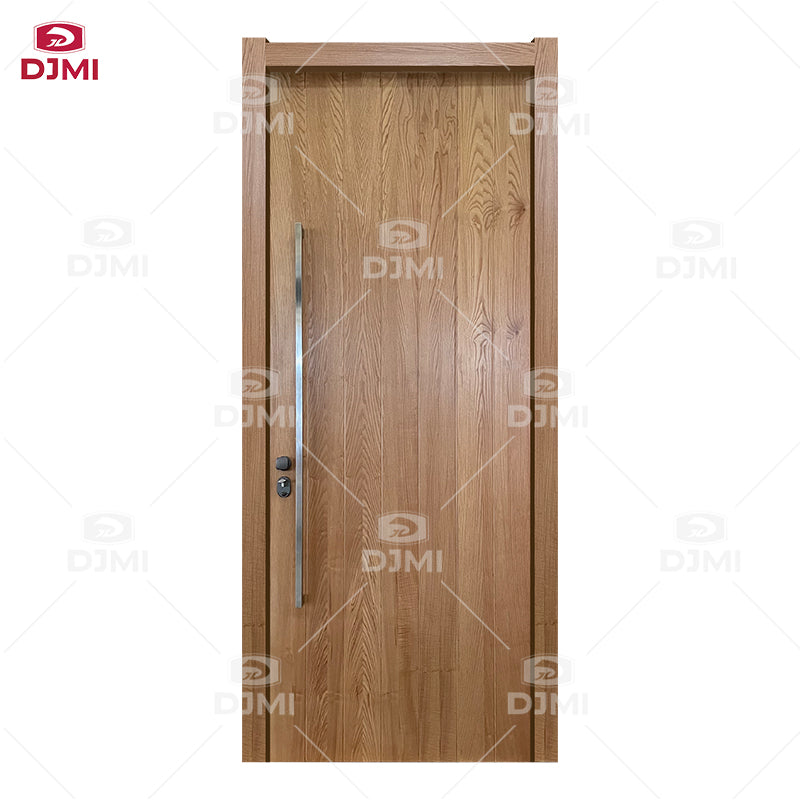 American Contemporary Style Entry Solid Wood Door Pivot Door Stainless Steel Hardware