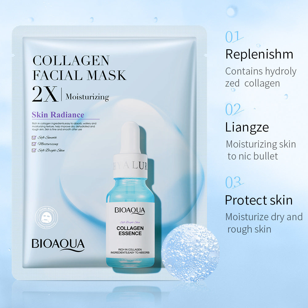 Packaging BIOAOUA Collagen Mask Sheet Pack Hydrating and Moisturizing   OBO Wholesale