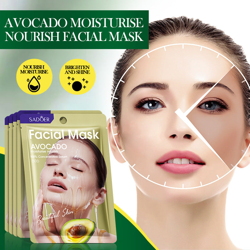 Honey Avocado Nourishing Mask SADOER Moisturizing and Hydrating Face Mask Cross-Border Wholesale