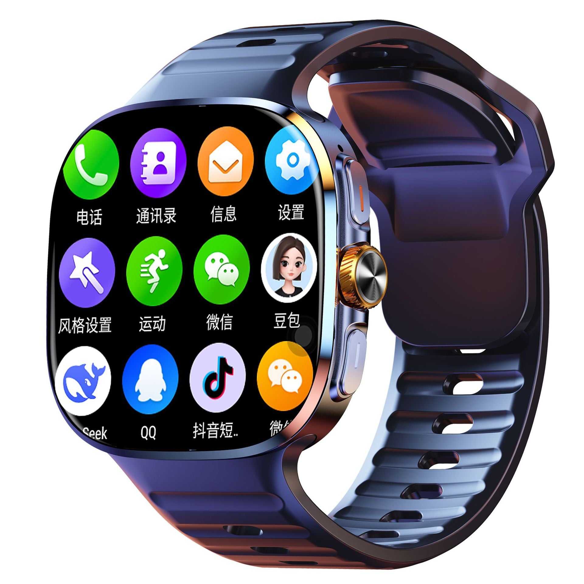 M99Smart Watch5G SIM Card Global Comm Google Store APP Download2.14inch Full Screen Touch Dual System