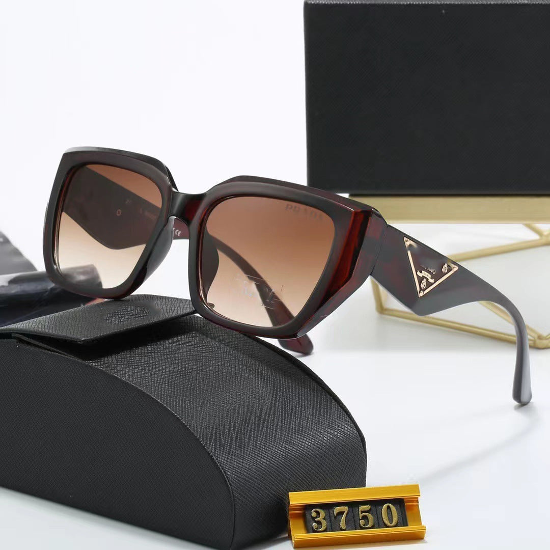 Fashionable European and American Style p Home casual UV protection sunglasses oval large frame glasses popular sunglasses