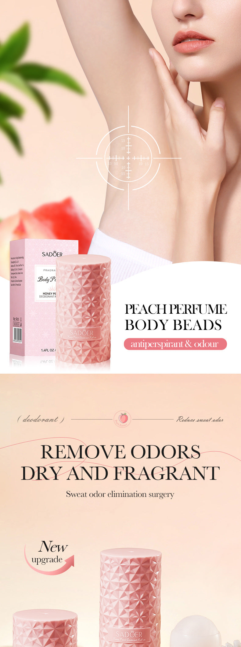 Body Perfume Roll-On40mlSADOER Fragrant Refreshing Portable Roll-On  Wholesale