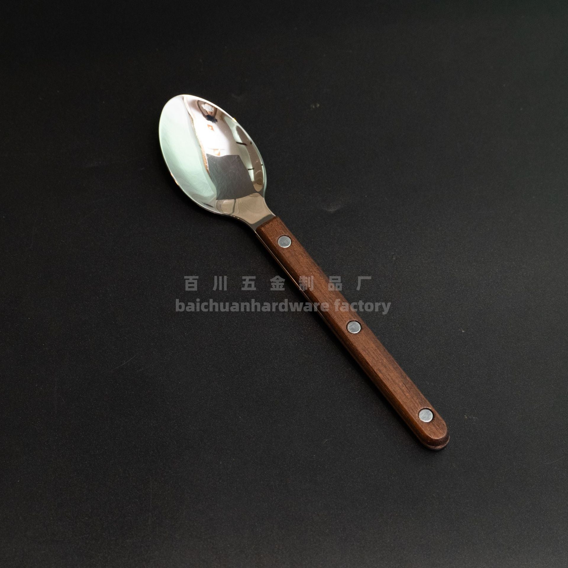 French Style Solid Wood Walnut Handle Western Cutlery Stainless Steel Knife Fork Spoon Wholesale Household Kitchen Western Restaurant